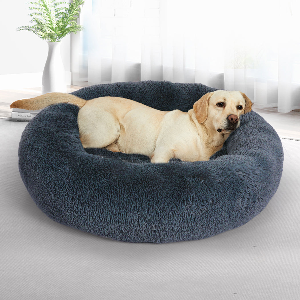 PaWz Pet Bed Cat Dog Donut Nest Calming XXXL Dark Grey XXX-Large-1942353257246625798