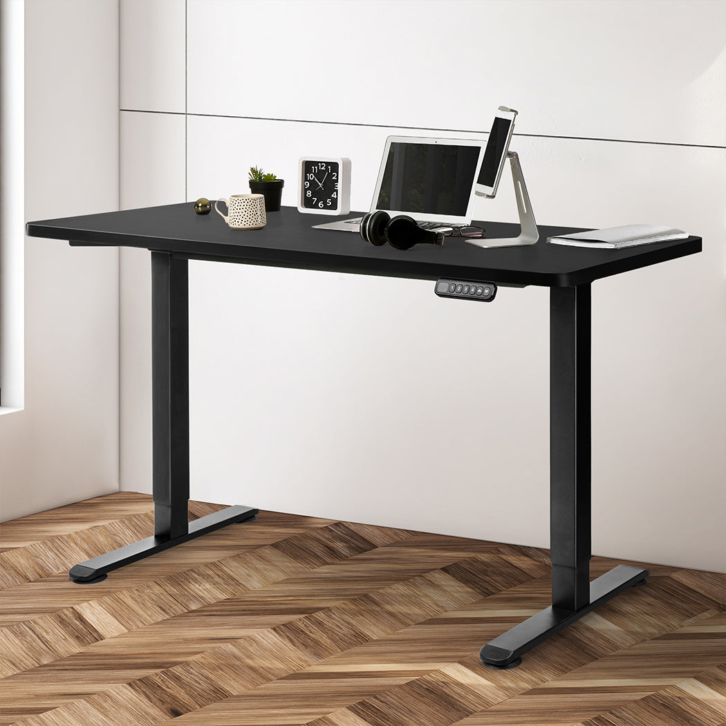 Levede Motorised Standing Desk Adjustable 140cm Black 1000x 1MM-1910112994285719558