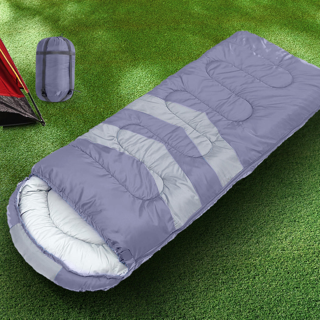 Mountview Single Sleeping Bag Bags Outdoor Grey-1942352890798673926