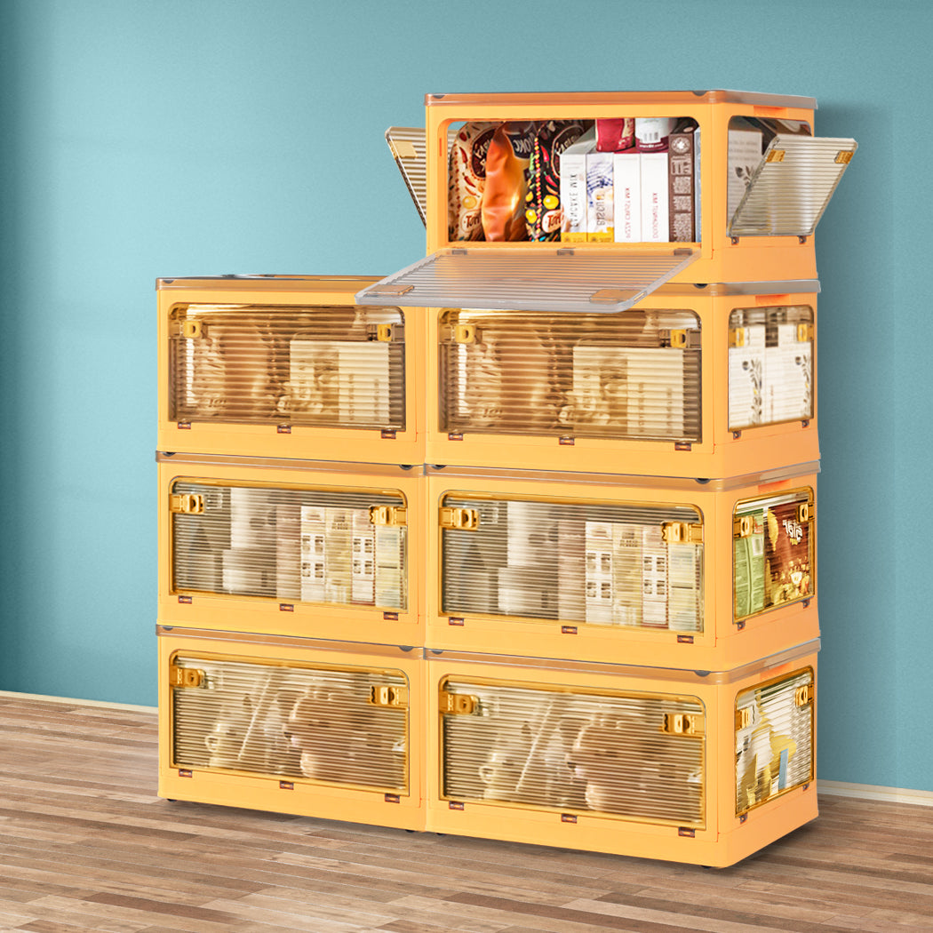Storage Containers with Lid Clothes S Orange Small-1942352813438930950