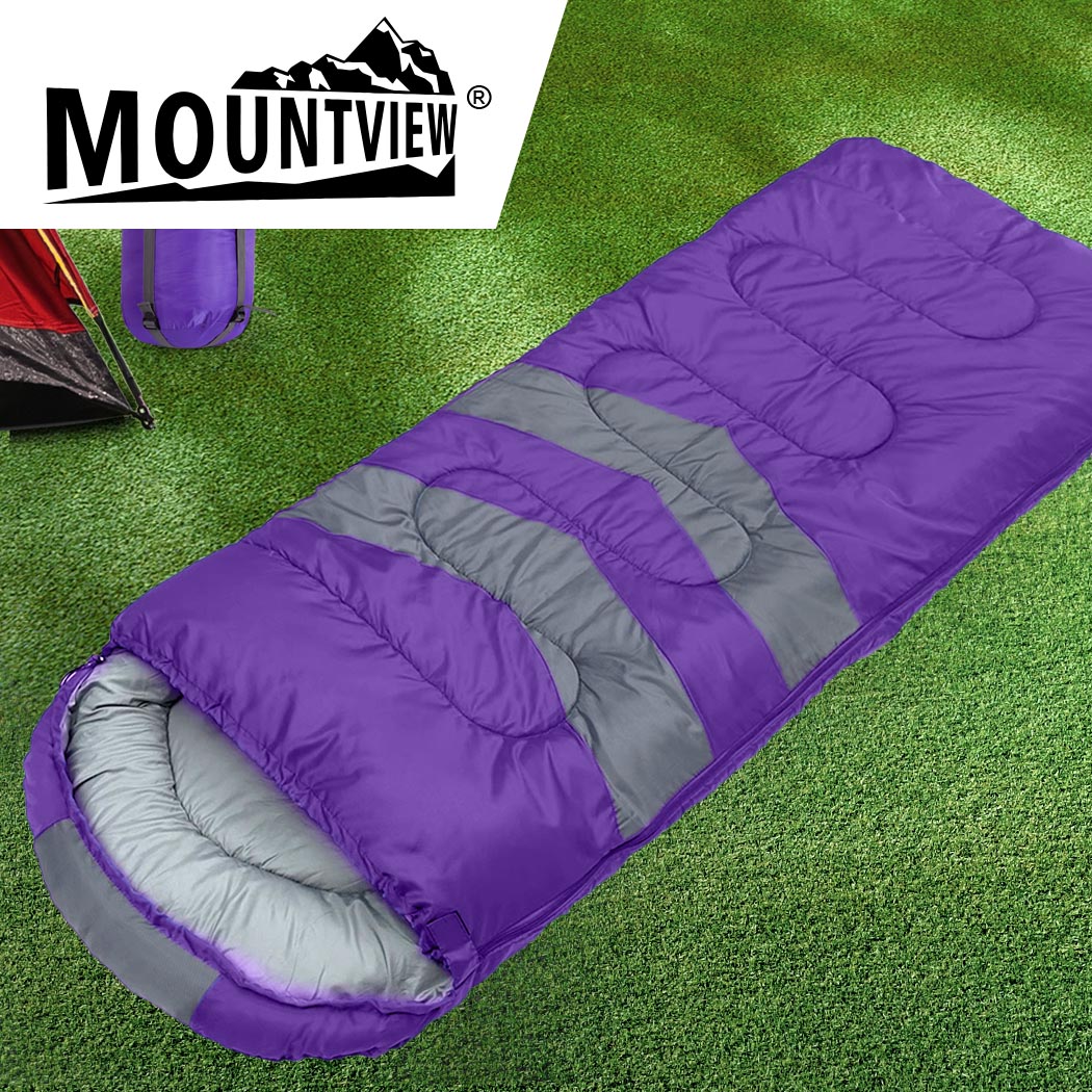 Mountview Single Sleeping Bag Bags Outdoor Purple-1942352891029360646