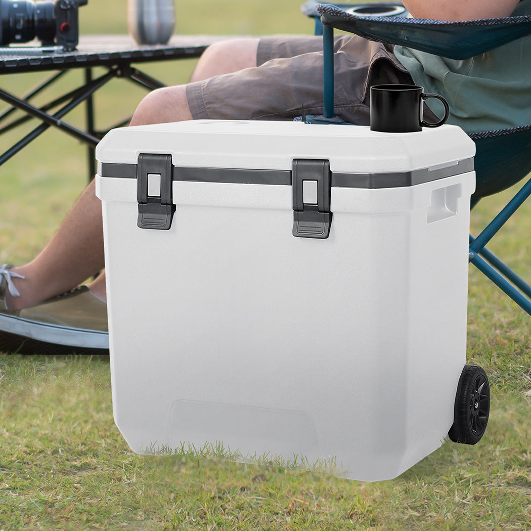 Mountview Cooler Ice Box 27L/43L Portable Chest Trolly For Camping BBQ Picnic-1942353629763735558
