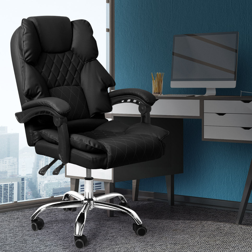 Levede Gaming Chair Office Computer Black No Footrest-1910112922533761030