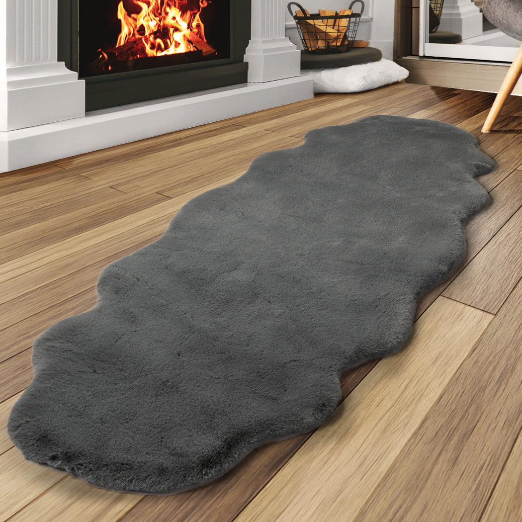 Marlow Floor Rug Area Rugs Cloud Fluffy 80X200cm Grey-1942353170923655175