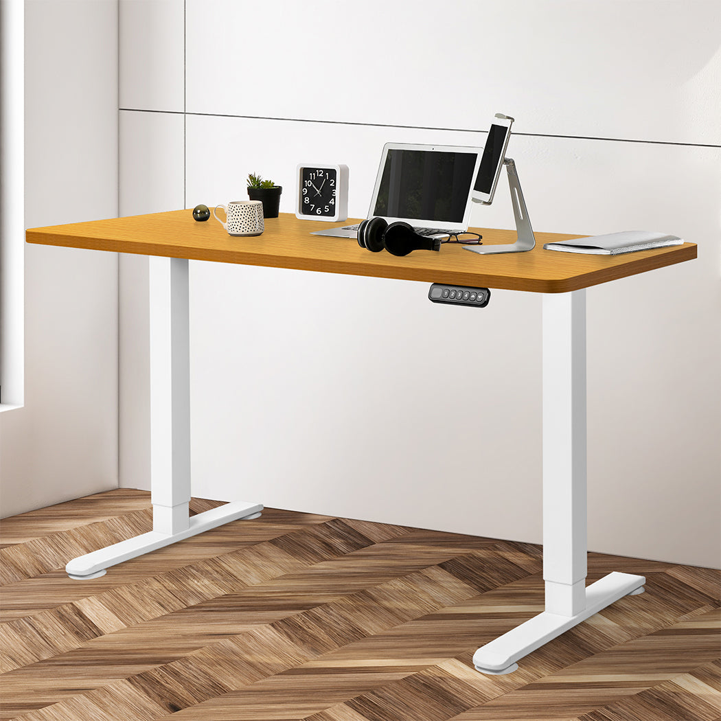 Levede Motorised Standing Desk Adjustable 140cm Natural 1000x 1MM-1910112995493679110