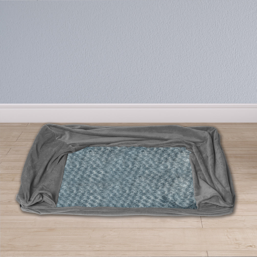 PaWz Pet Bed Sofa Dog Beds Bedding Soft M Cover Grey Cover Medium-1942353067760553990