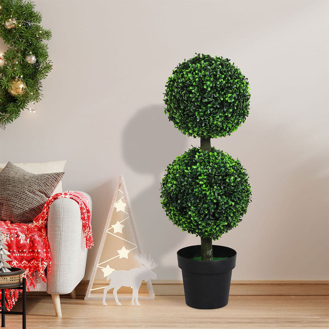 Lambu Artificial Double Ball Boxwood Trees-1942353682842652678