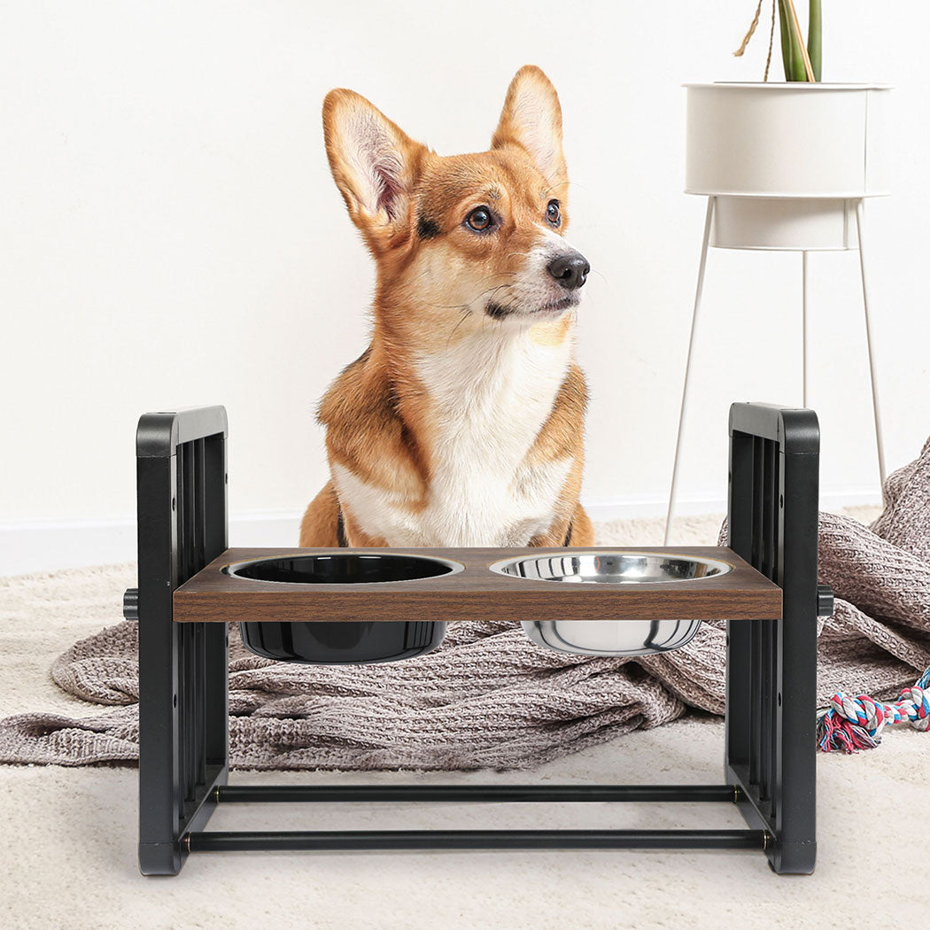 PaWz Adjustable Height Pet Feeder Elevated Medium-1942352762318753798