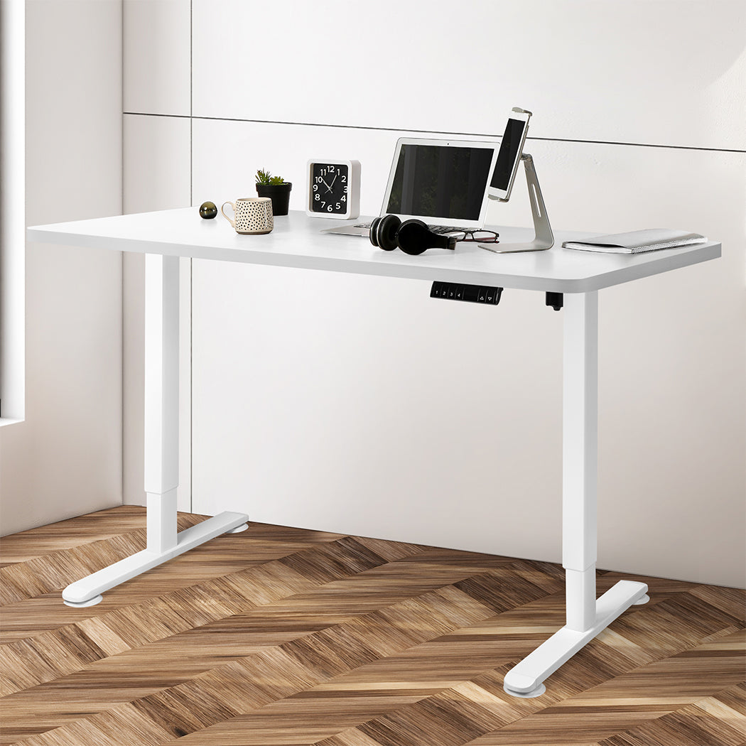 Levede Motorised Standing Desk Adjustable 140cm White 1000x 1MM-1910112997842489350