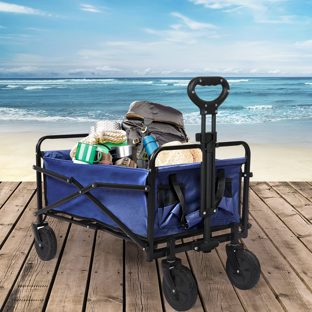 Lambu Garden Trolley Cart Foldable Picnic Blue-1942353759099293702