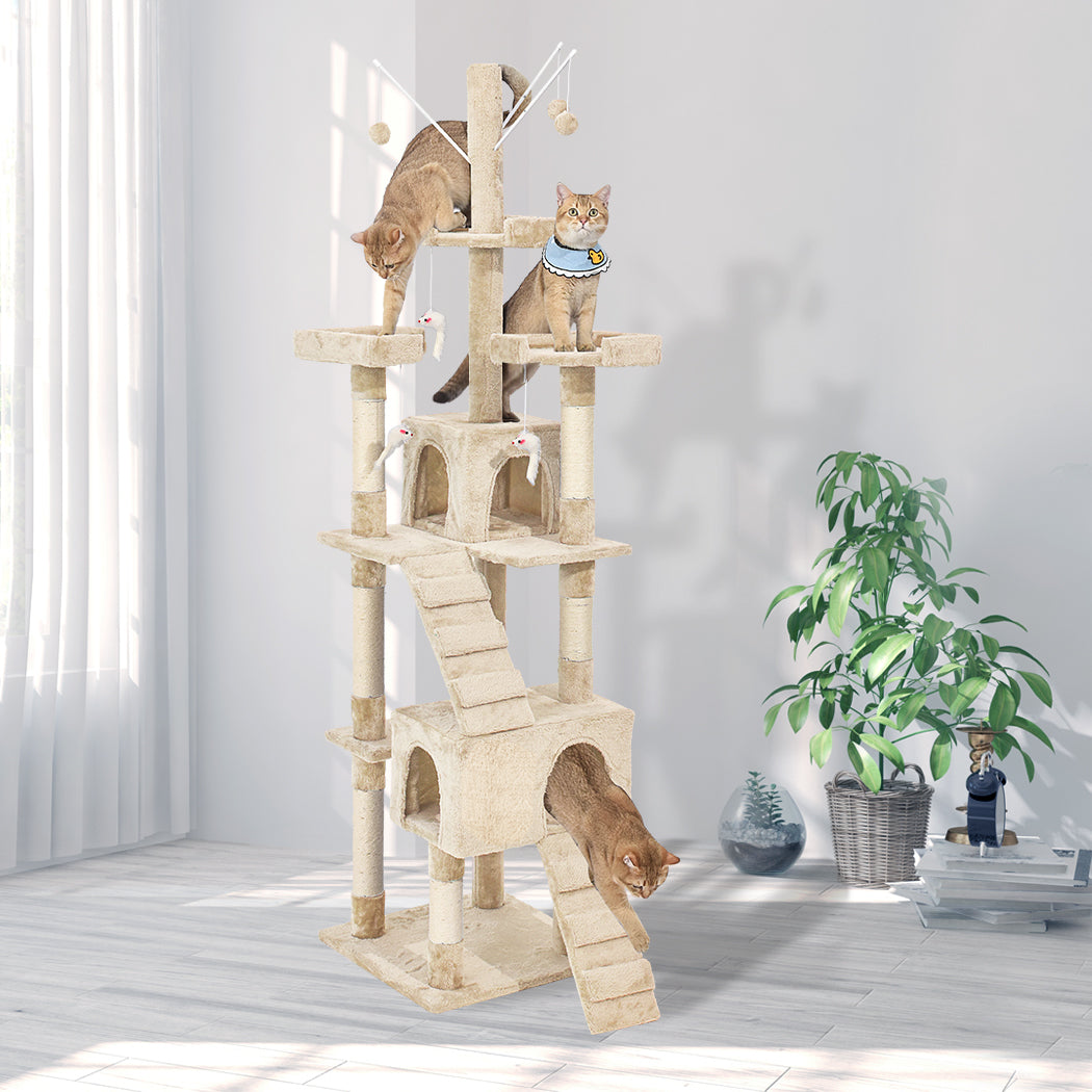 PaWz Cat Tree Scratching Post Scratcher Beige-1942353259029204998