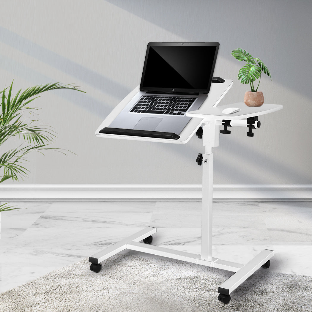 Levede Mobile Laptop Desk Adjustable White-1919892937458716678
