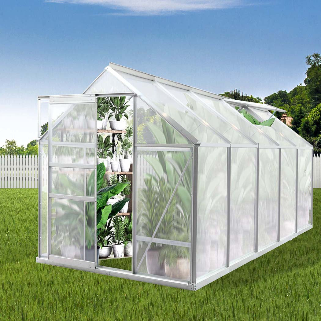 Lambu Greenhouse Aluminium Walk In Green-1942353762802864134