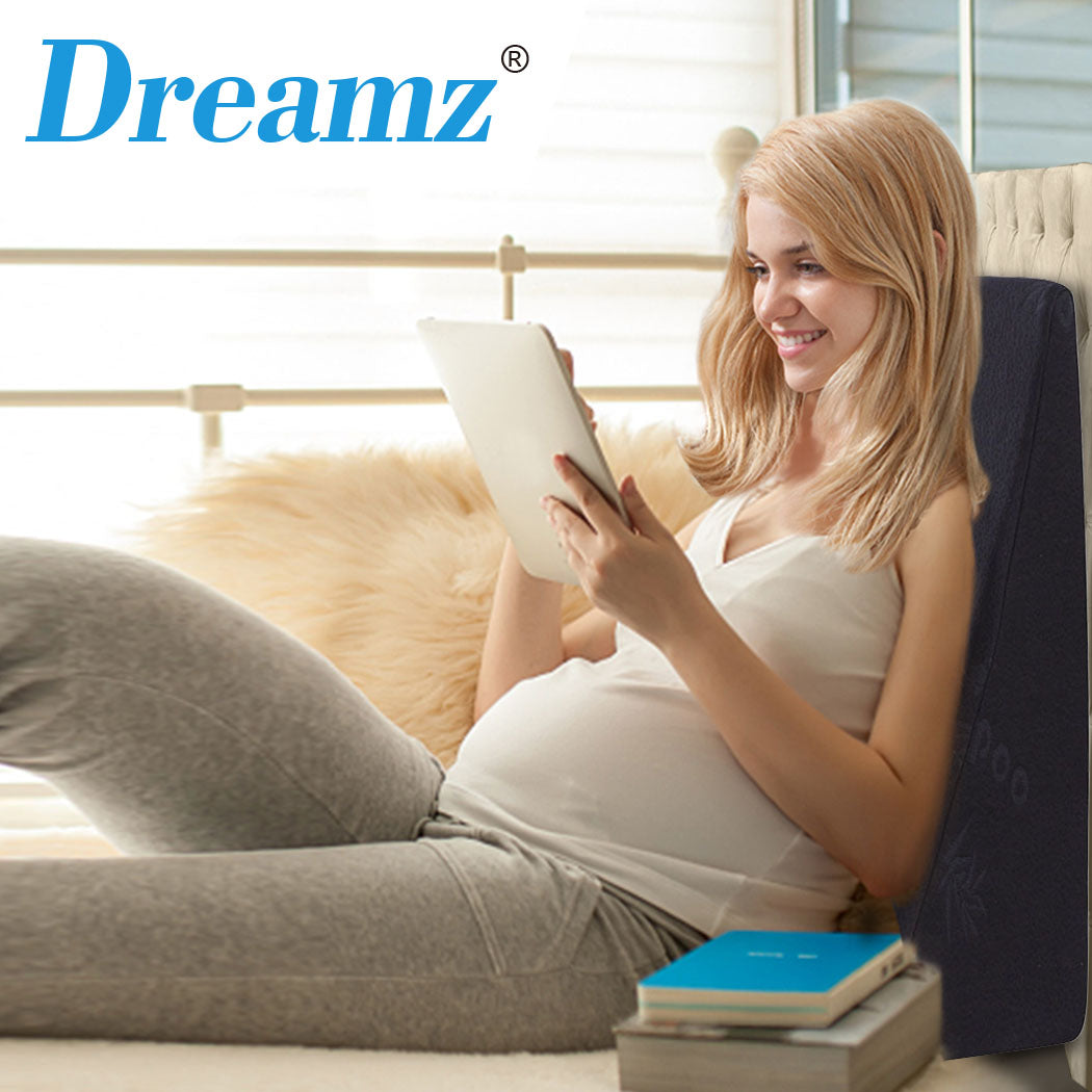 Cool Gel Memory Foam Bed Wedge Pillow With Cover-1942353651691556870