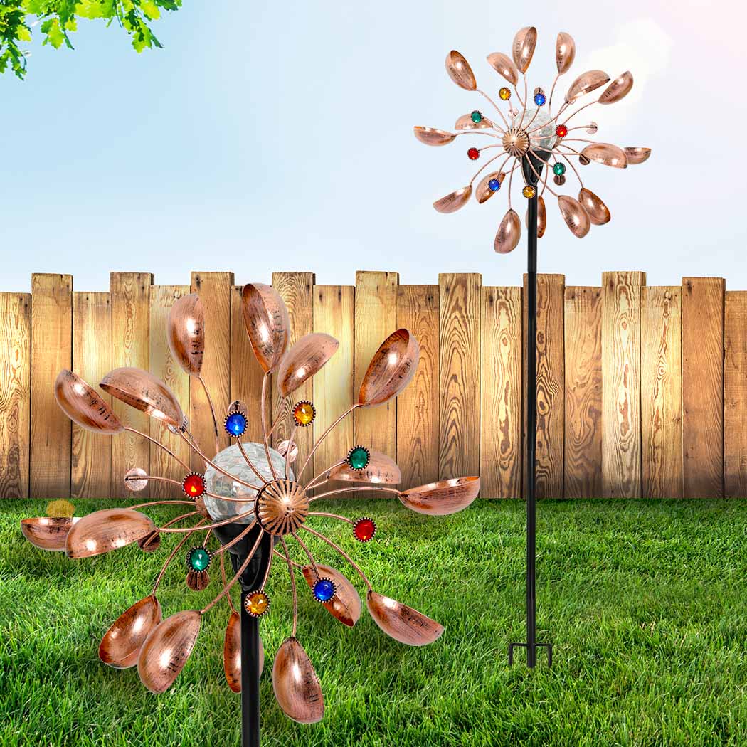 Garden Windmill Solar Light Wind Spinner-1942353775662600198