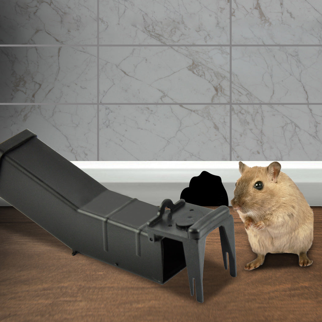 4x S Mouse Trap Cage Catch Capture Mice Black Small-1942352775891521542