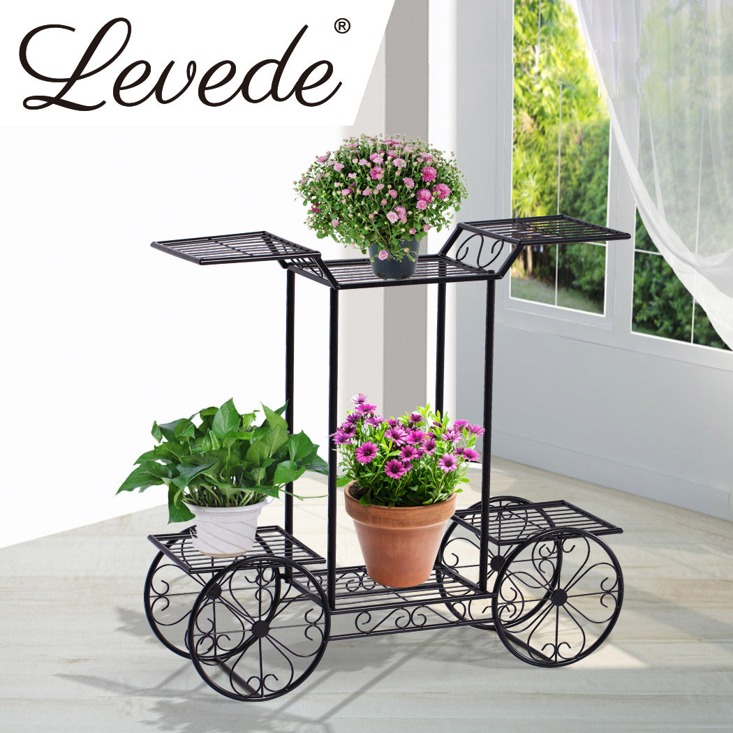 2x Levede Plant Stand Outdoor Indoor Gold-1942353737674788870