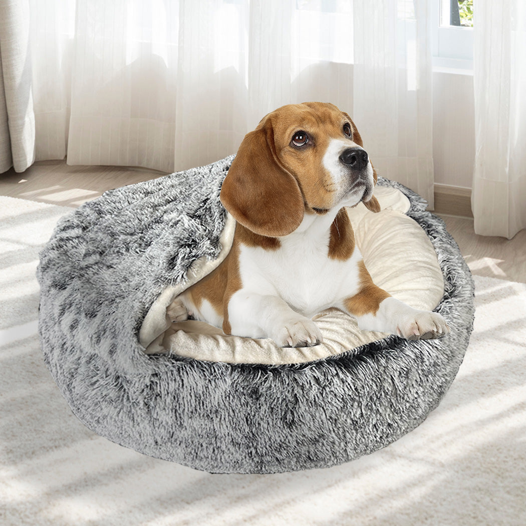 PaWz Pet Dog Calming Bed Warm Soft Plush M Medium-1942352739061338118