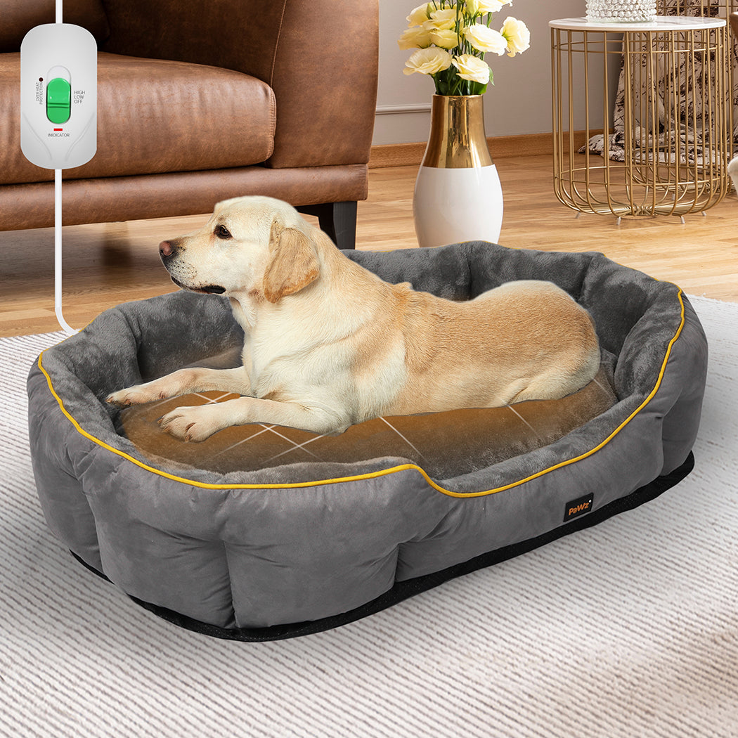PaWz Electric Pet Heater Bed Heated XL Grey X-Large-1942352737819824134