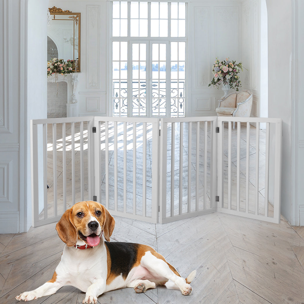 Wooden Pet Gate Dog Fence Retractable White 600x 3MM-1942353080817422342