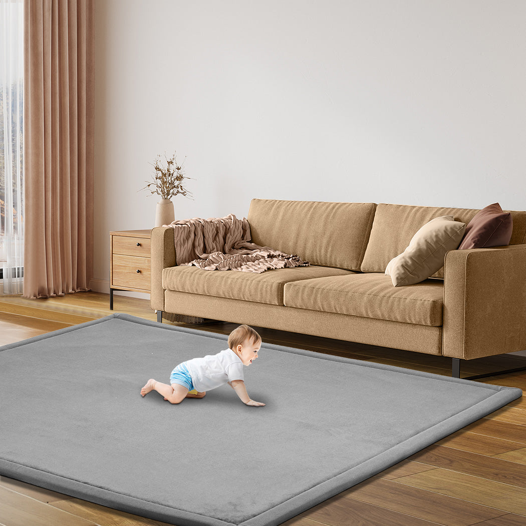 Marlow Coral Velvet Area Rugs Large Mat 120x200cm Grey-1942353699745697798