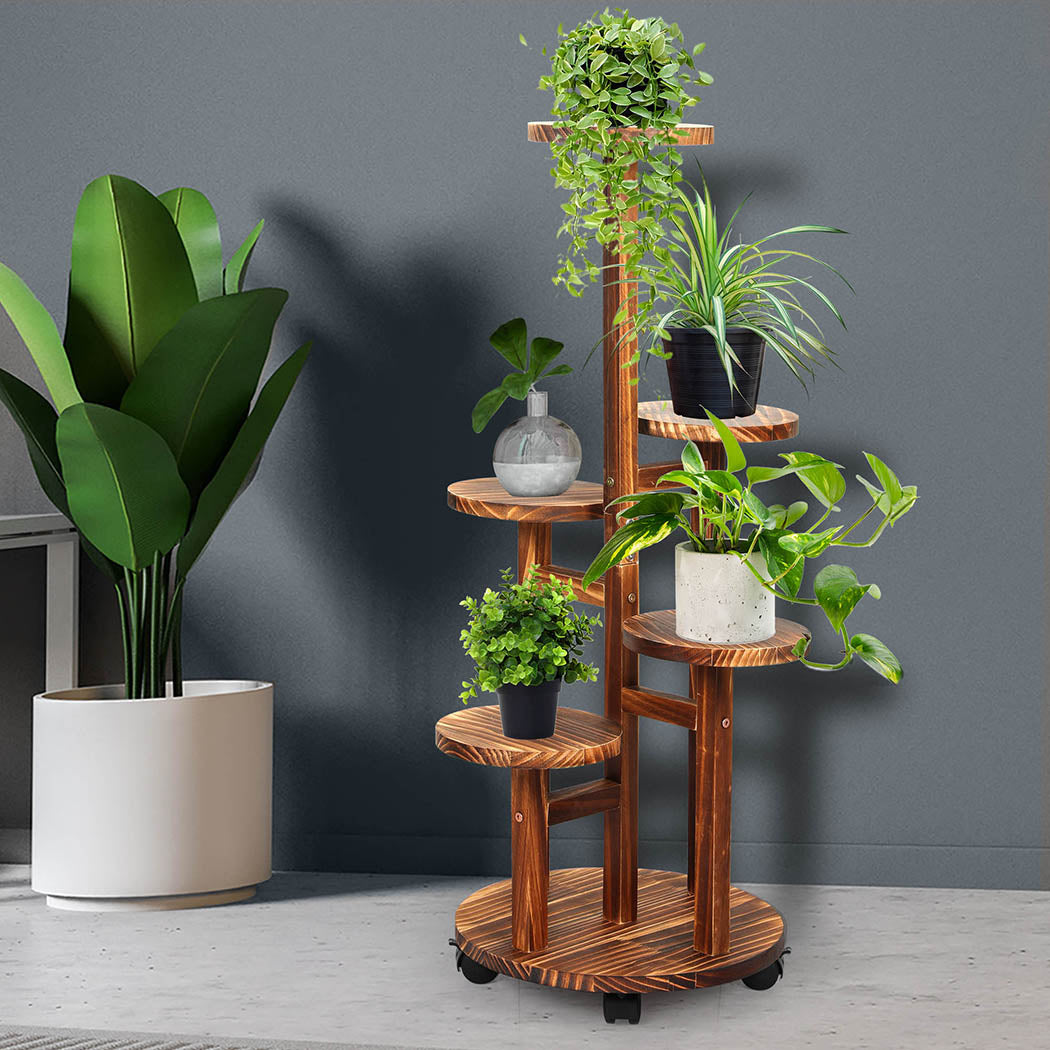 Levede 4-Tier Plant Stand Wood Wooden-1942353760198201350