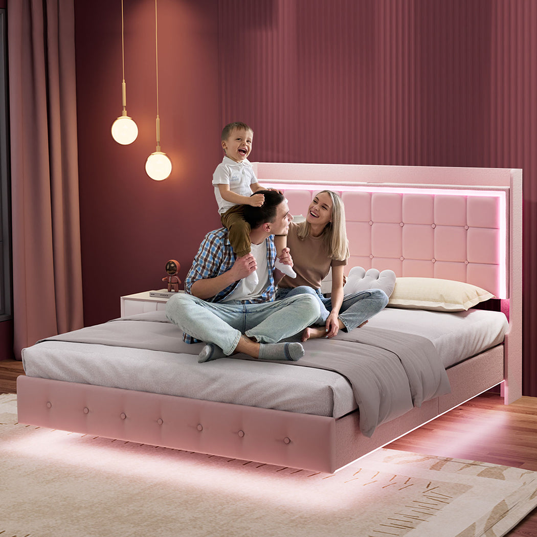 Levede Double Floating Bed Frame-1910112230083530758