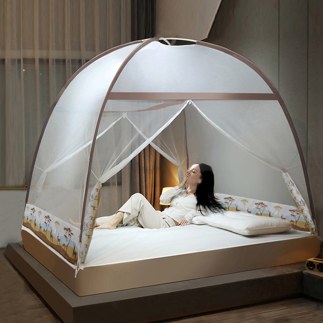 Dreamz Mosquito Bed Nets Foldable Canopy Queen-1910112871279366150
