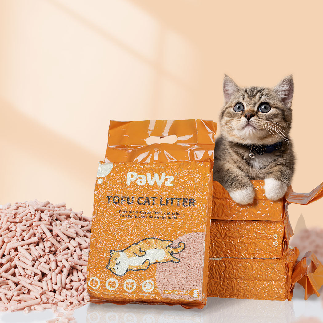 PaWz 2.5kg Tofu Cat Litter Clumping Peach-1942352760766861318