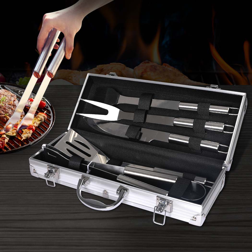 Moyasu 5Pcs BBQ Tool Set Stainless Steel-1942353289194639366
