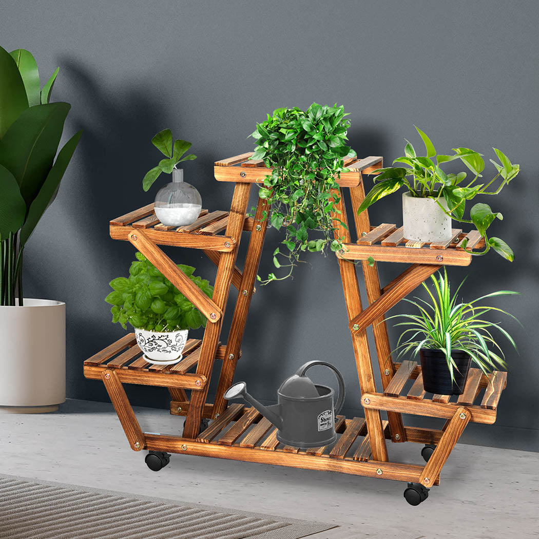 Levede 4-Tier Plant Stand Wood Wooden-1942353760617631750