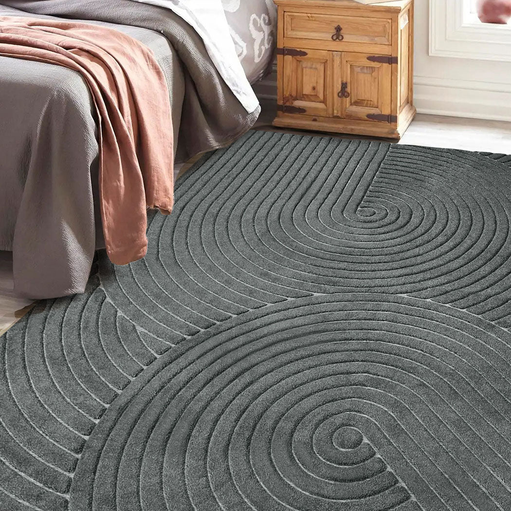 Marlow Floor Rug Soft Polyester Carpet Non Slip Plush Shaggy Rugs Geometric-1942353628346060806