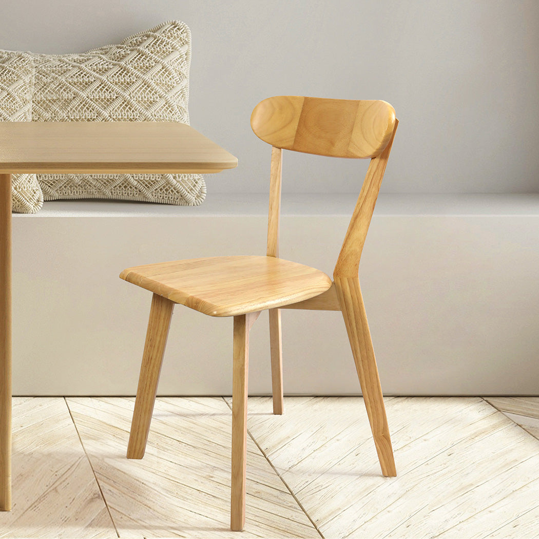 Levede 2x Dining Chairs Wooden Kitchen Chair-1910113303150071813
