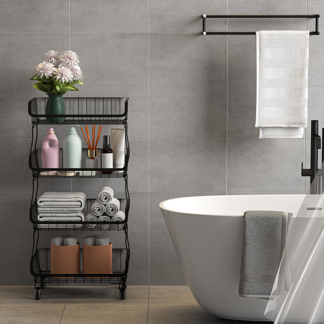 TOQUE 5 Tier Kitchen Trolley Cart Storage-1942352921073160198