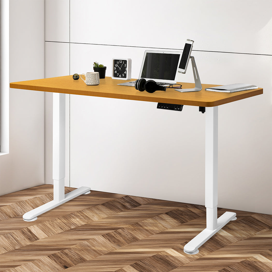 Levede Motorised Standing Desk Adjustable 140cm Natural 1000x 1MM-1910112997267869702