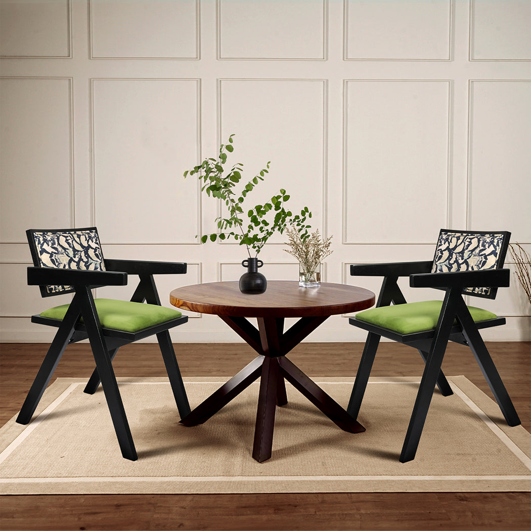 Levede 2X Dining Chair Retro Backrest Chair-1937319810702643206
