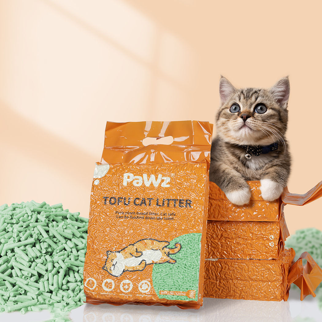 PaWz 2.5kg Tofu Cat Litter Clumping Green Tea x2-1942353630476767239