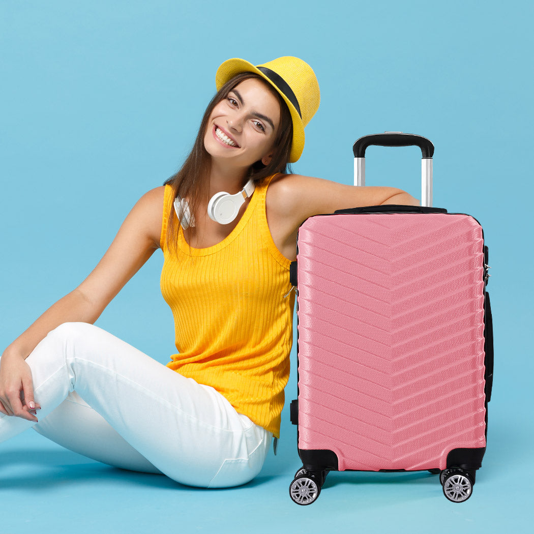 Slimbridge 20" Carry On Travel Luggage Rose 20 inch-1942352930770391046