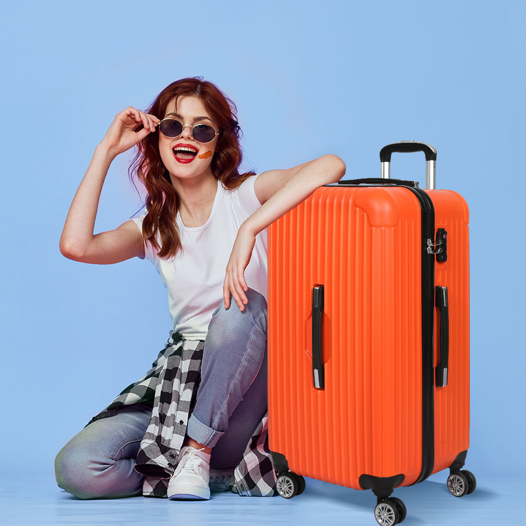 Slimbridge 28"Trunk Luggage Travel Suitcase Orange 28 inch-1942352945500786694
