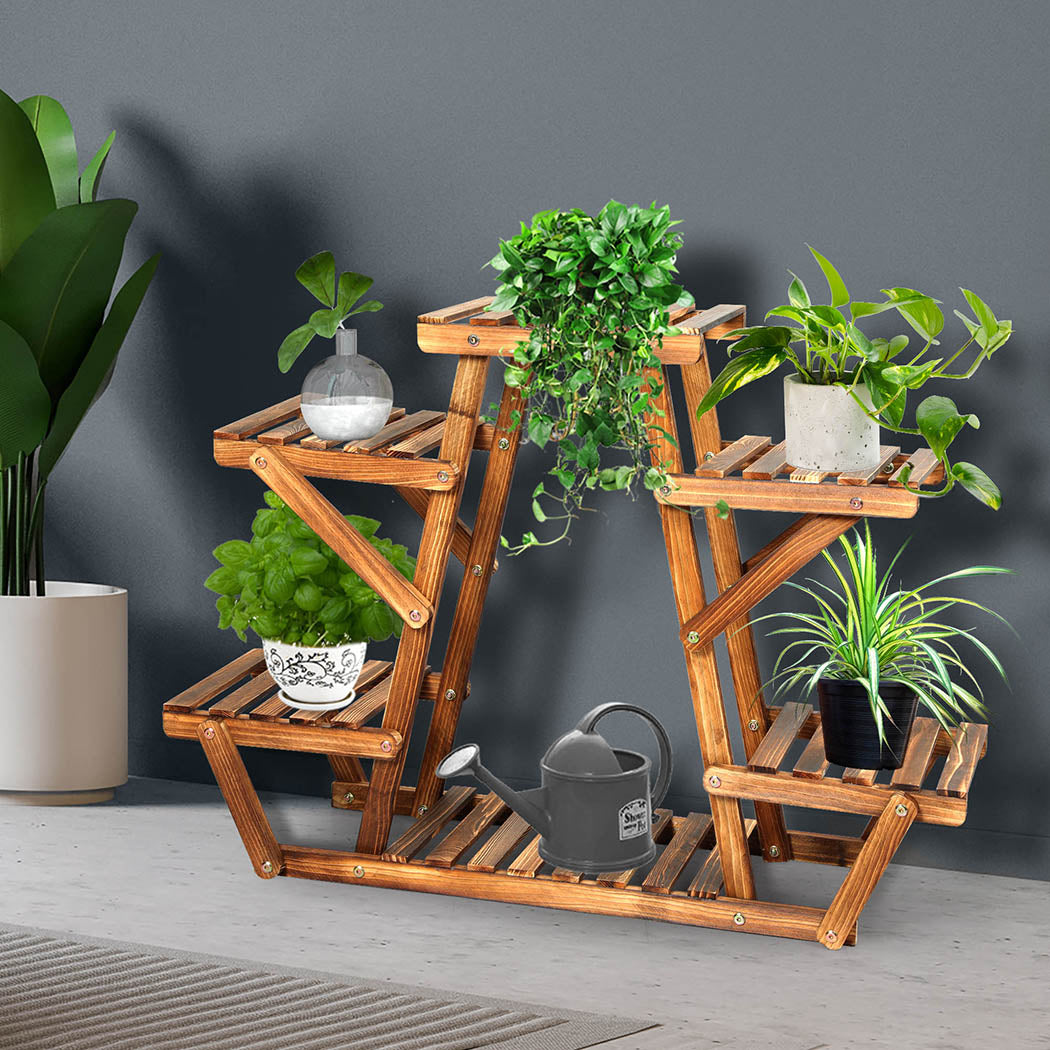 Levede 4-Tier Plant Stand Wood Wooden-1942353760416305158