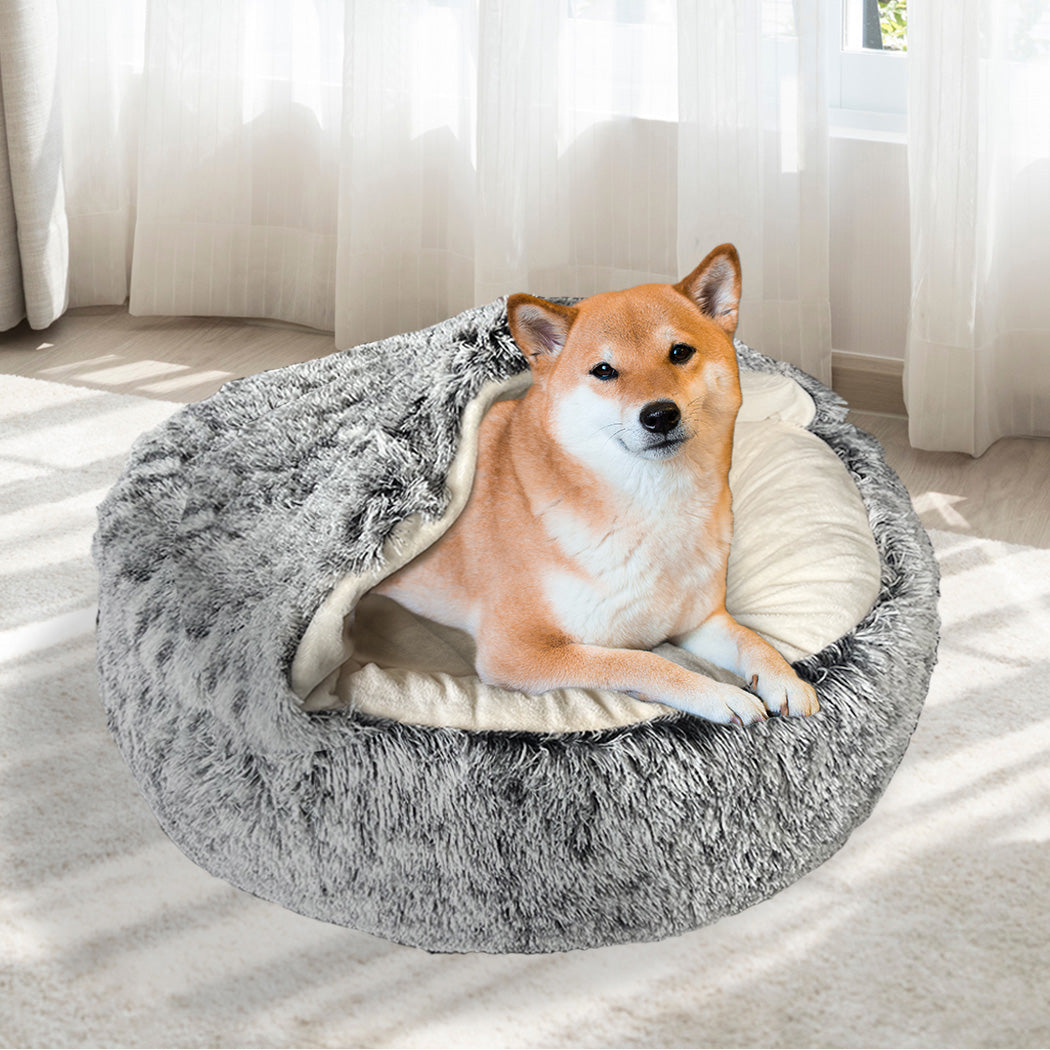 PaWz Pet Dog Calming Bed Warm Soft Plush L Large-1942352738855817222