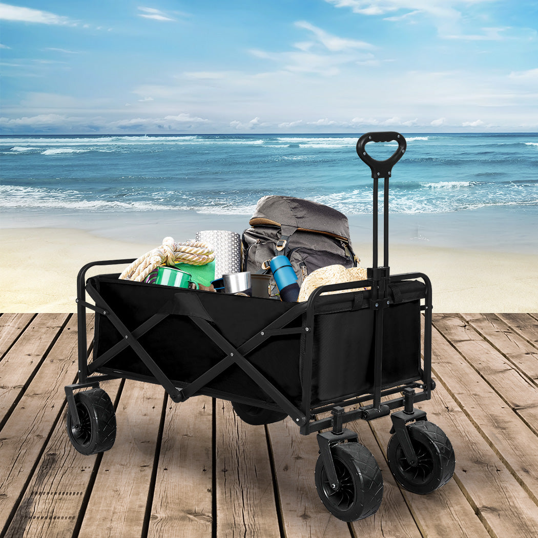 Lambu Garden Camping Trolley Outdoor Black-1942353763184545798