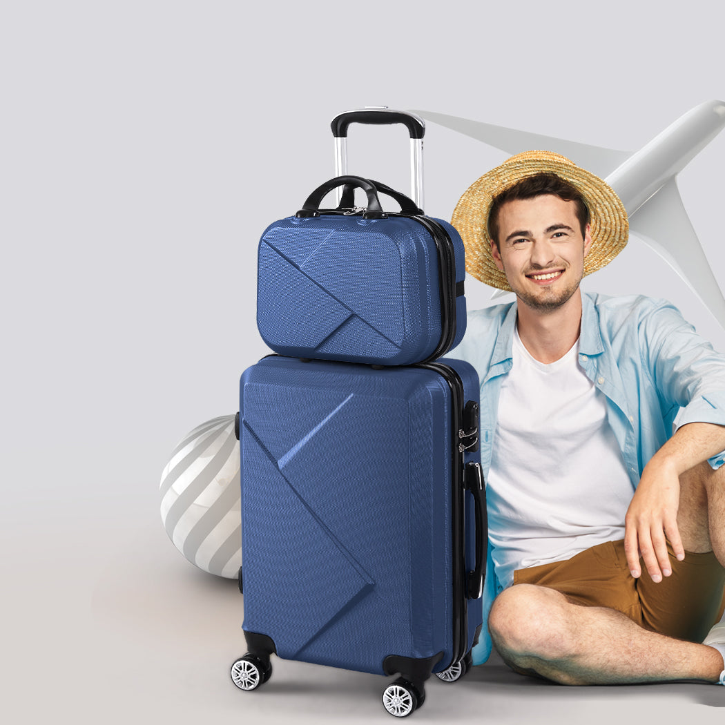 Slimbridge 2pcs 20"Travel Luggage Set Novy-1942352932141928454