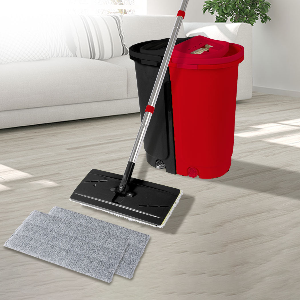 Cleanflo Flat Mop Bucket Cleaner Stainless Black-1942353180545388550