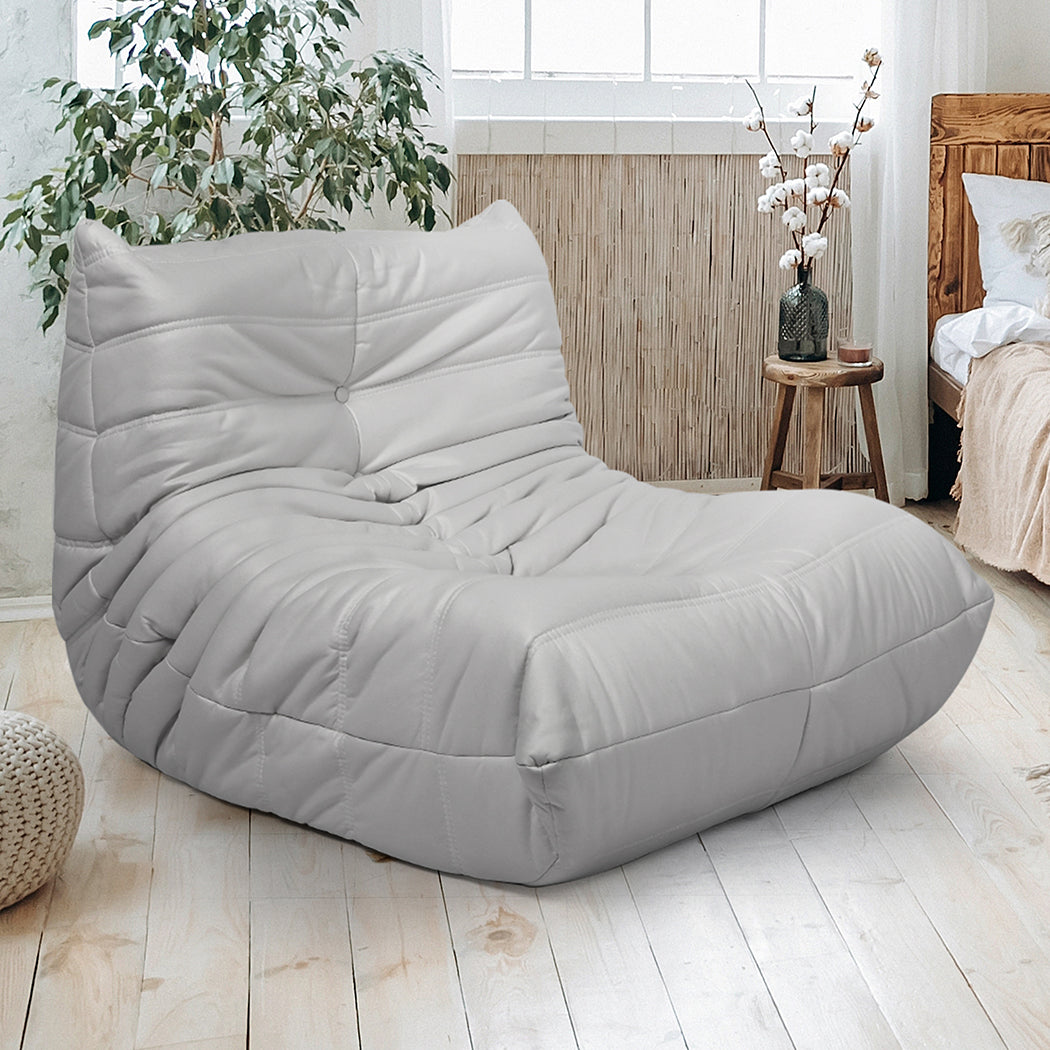 Levede Floor Chair Caterpillar Sofa Grey-1910112512897060870