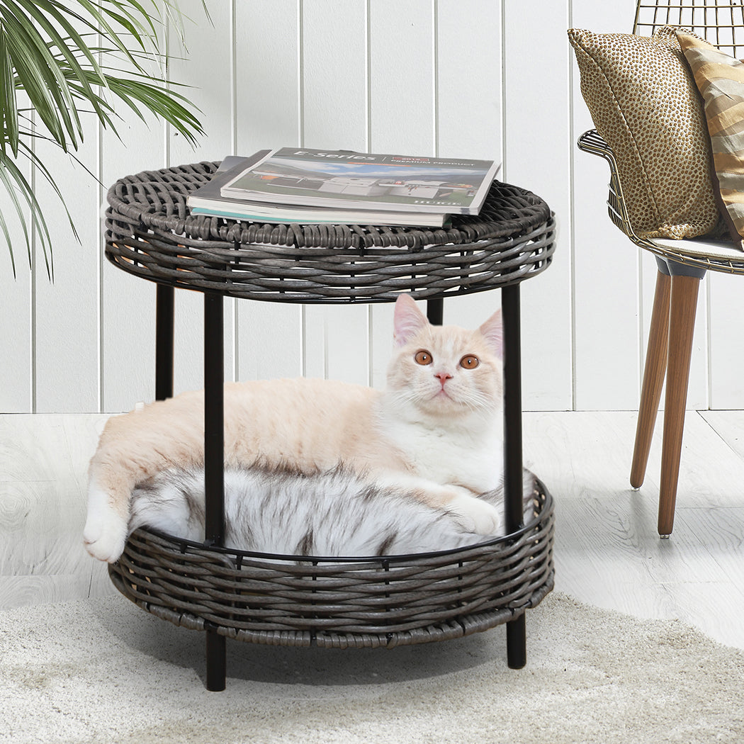 PaWz Rattan Pet Bed Elevated Raised-1942353083837321222