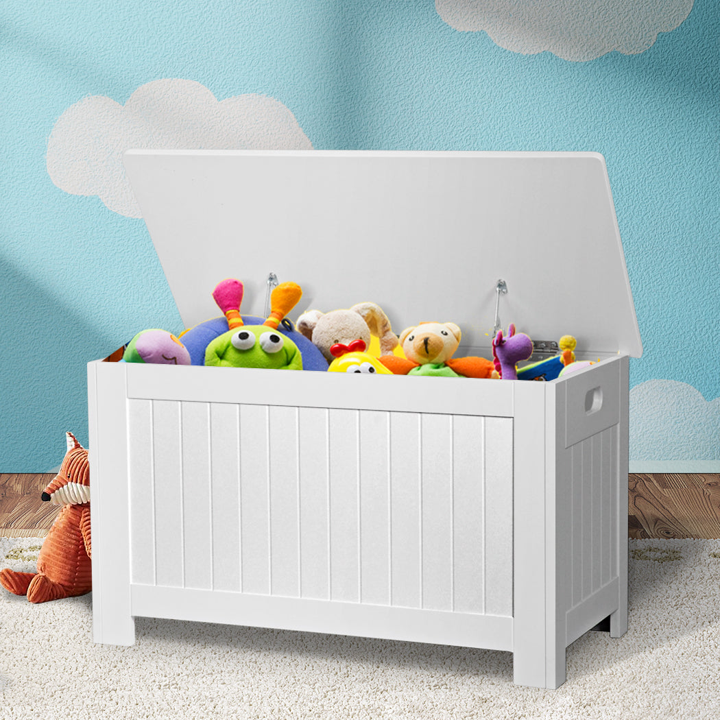 Levede Kids Toy Box Storage Chest Cabinet White-1910112555779624966