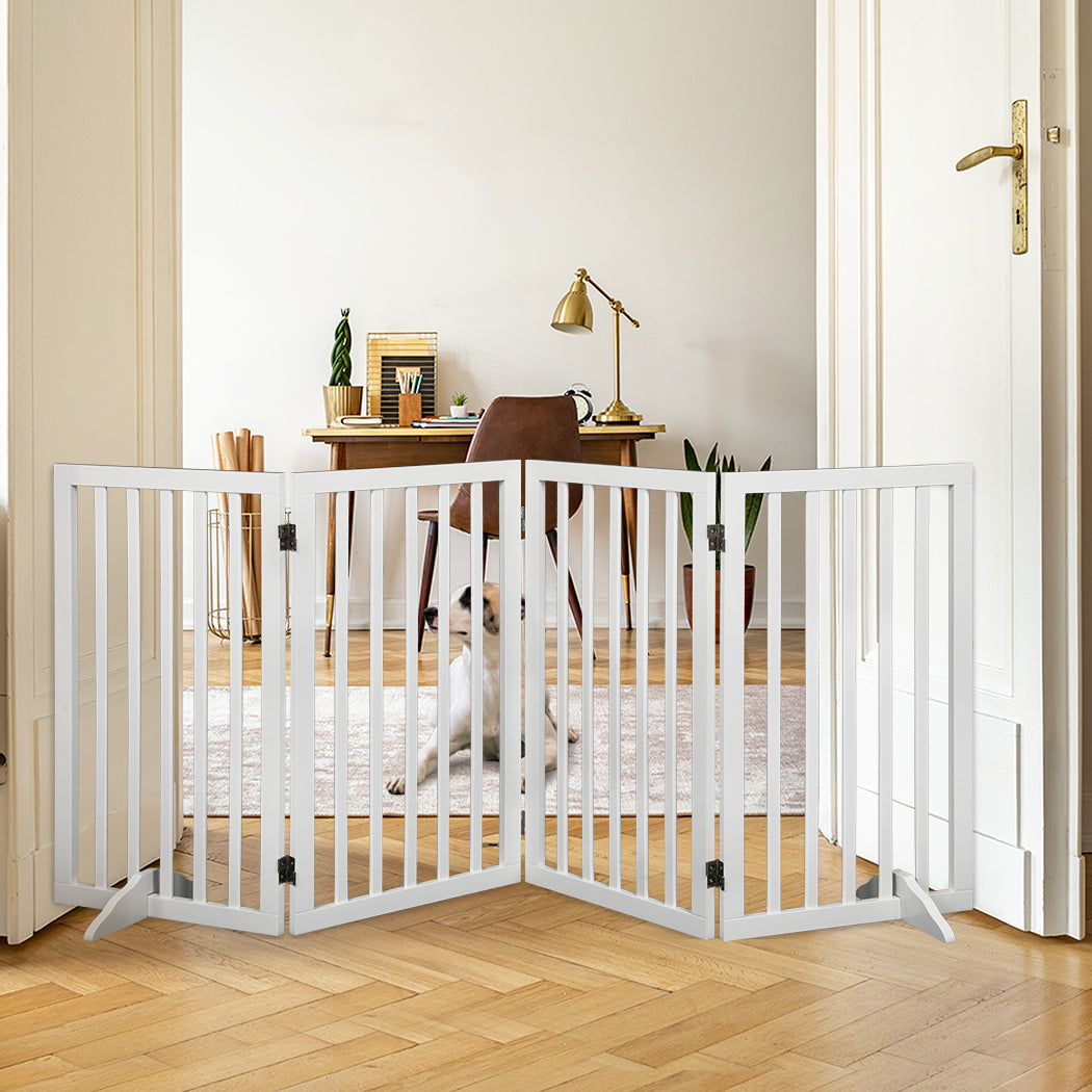 PaWz Wooden Pet Gate Dog Fence Safety White 800x 3MM-1942353081001971718