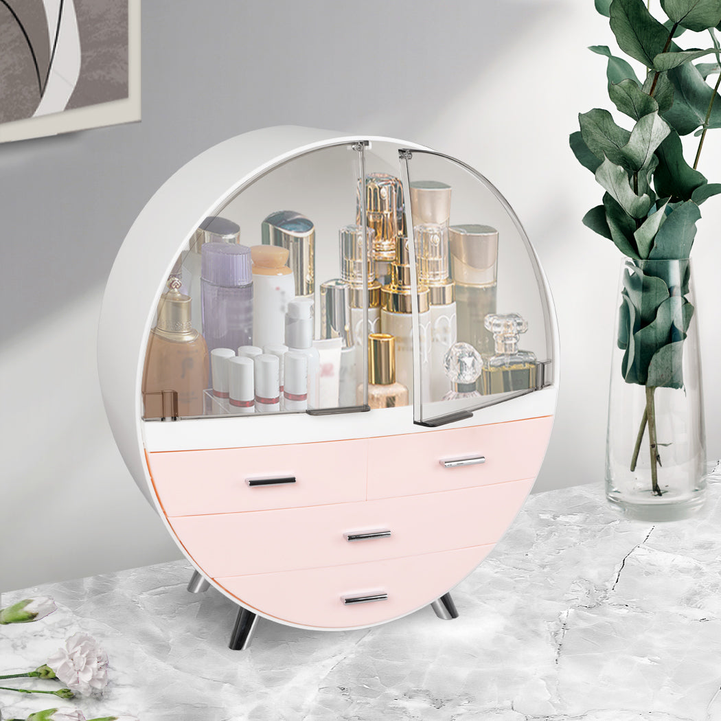 Makeup Case Holder Cosmetic Organiser Pink Large-1942353091349319686