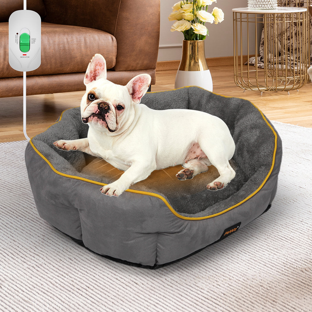 PaWz Electric Pet Heater Bed Heated S Grey Small-1942352737421365254